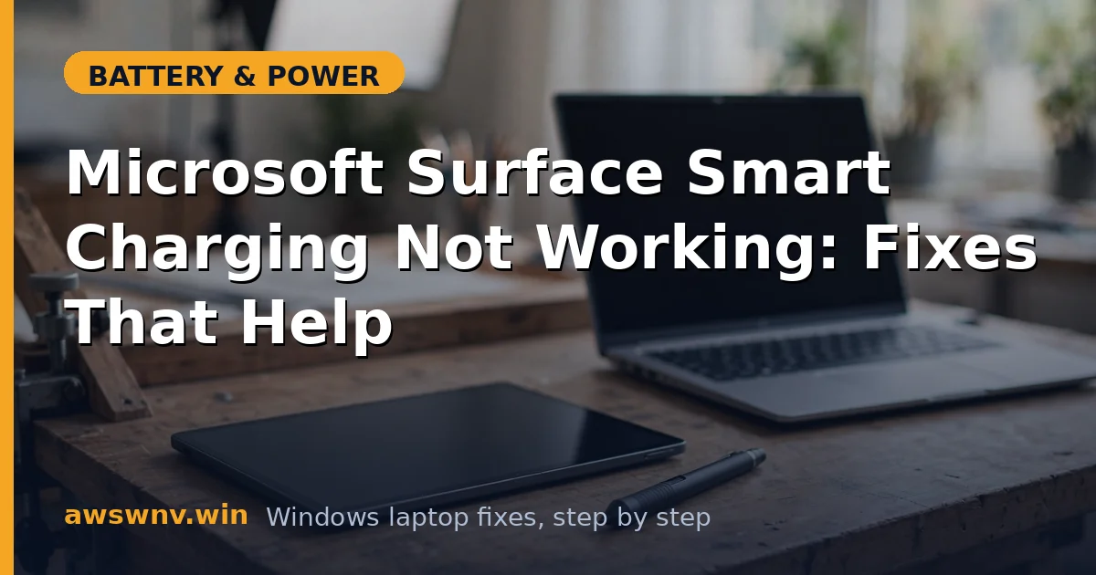 Microsoft Surface Smart Charging Not Working: Fixes That Help