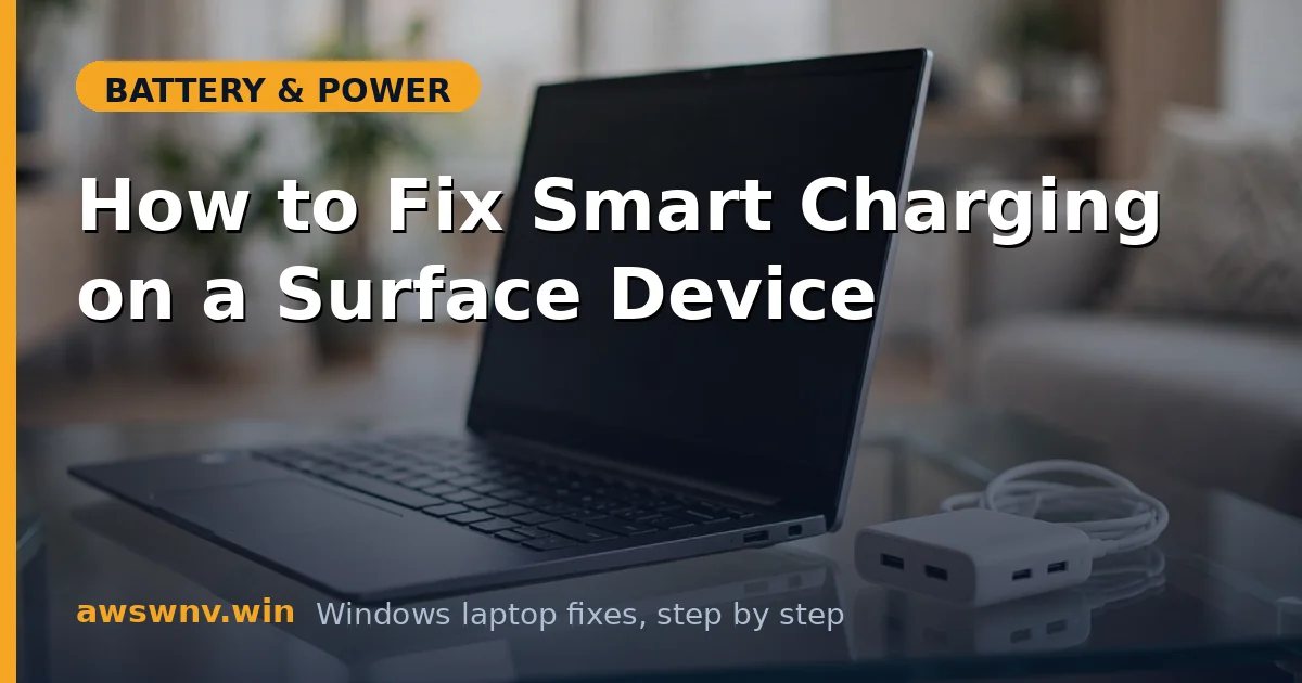 How to Fix Smart Charging on a Surface Device