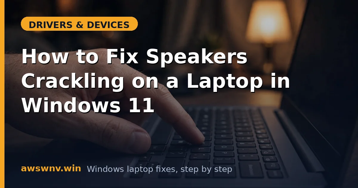 How to Fix Speakers Crackling on a Laptop in Windows 11