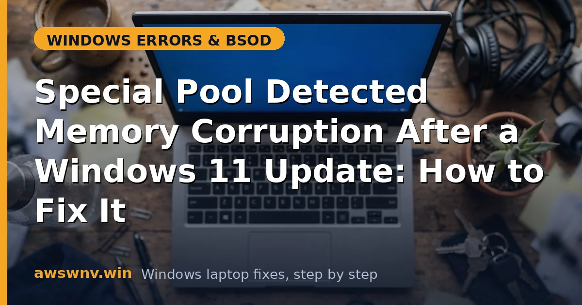 Special Pool Detected Memory Corruption After a Windows 11 Update: How to Fix It