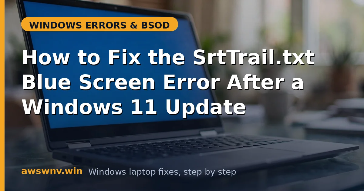 How to Fix the SrtTrail.txt Blue Screen Error After a Windows 11 Update