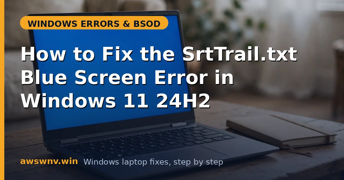 How to Fix the SrtTrail.txt Blue Screen Error in Windows 11 24H2