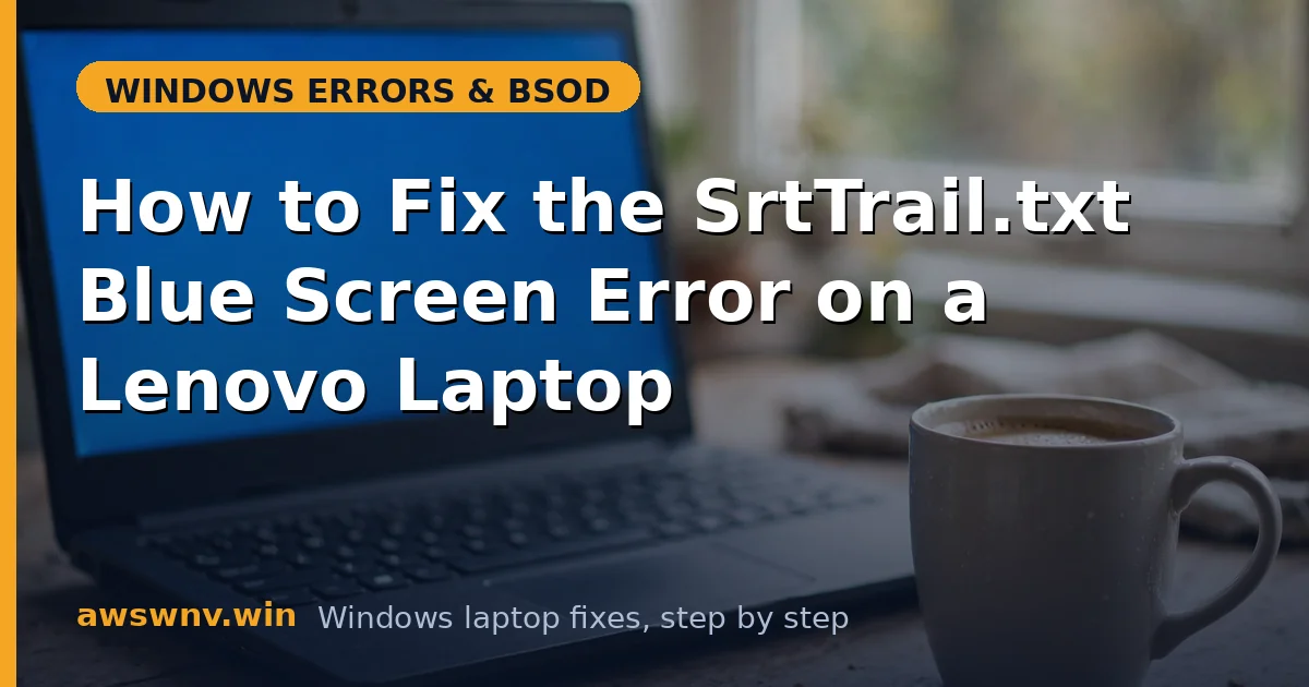 How to Fix the SrtTrail.txt Blue Screen Error on a Lenovo Laptop