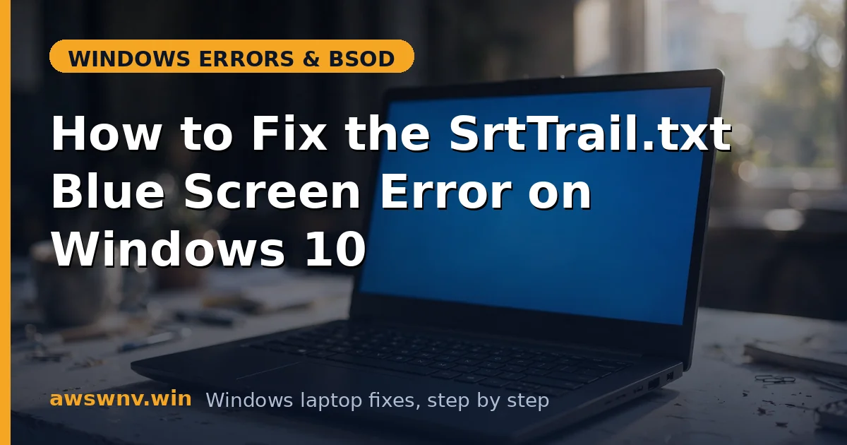 How to Fix the SrtTrail.txt Blue Screen Error on Windows 10