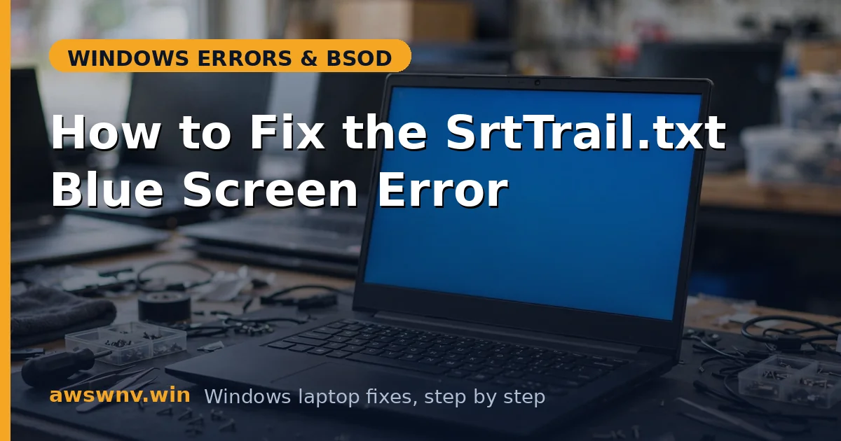 How to Fix the SrtTrail.txt Blue Screen Error