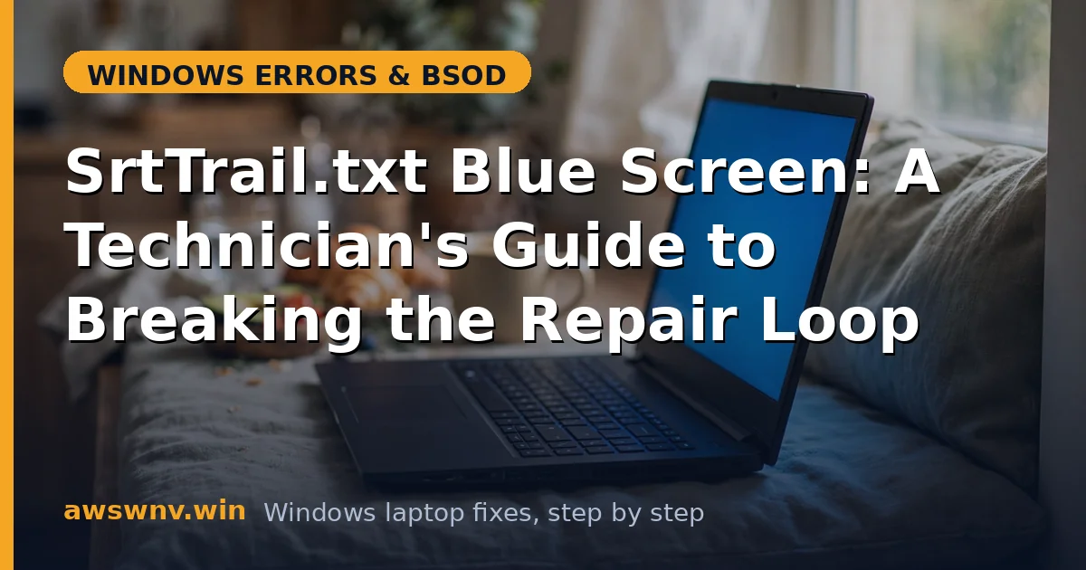 SrtTrail.txt Blue Screen: A Technician's Guide to Breaking the Repair Loop