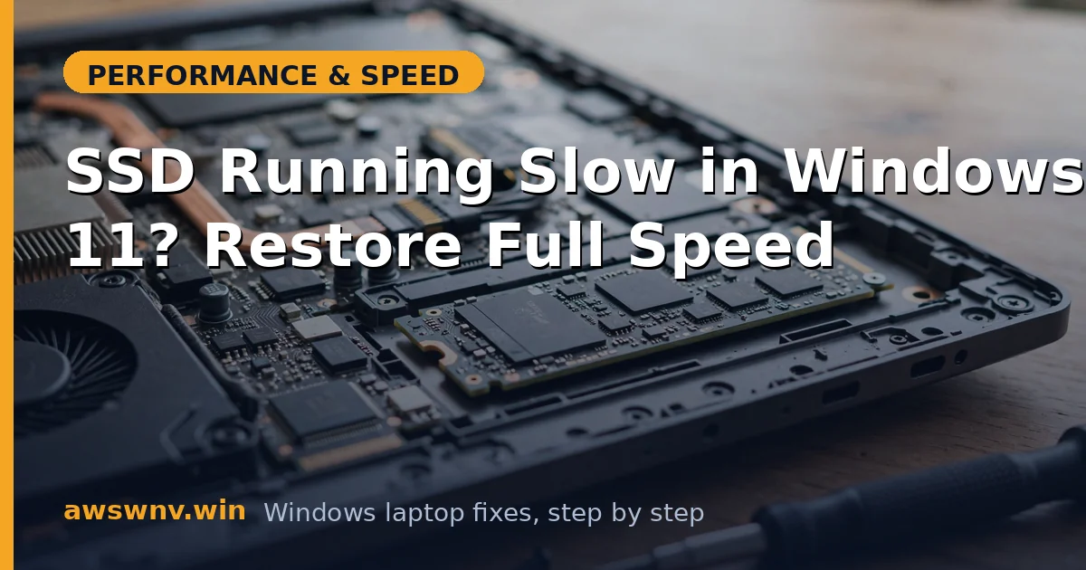SSD Running Slow in Windows 11? Restore Full Speed