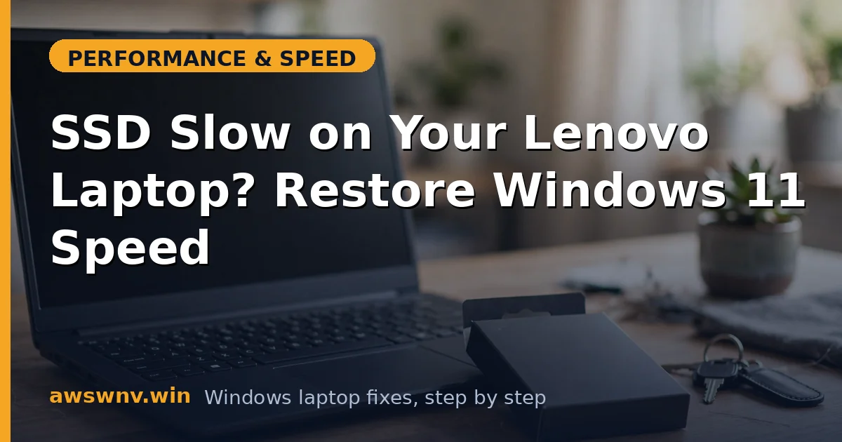 SSD Slow on Your Lenovo Laptop? Restore Windows 11 Speed