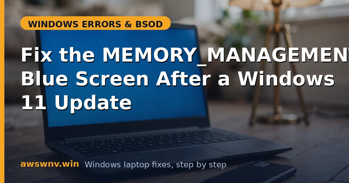 Fix the MEMORY_MANAGEMENT Blue Screen After a Windows 11 Update