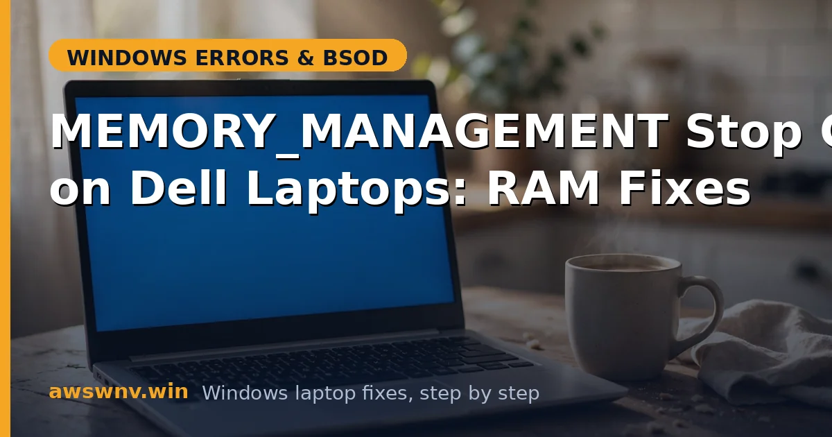 MEMORY_MANAGEMENT Stop Code on Dell Laptops: RAM Fixes