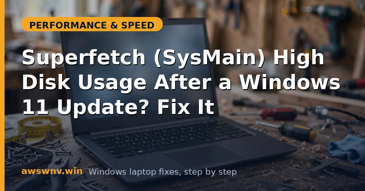 Superfetch (SysMain) High Disk Usage After a Windows 11 Update? Fix It