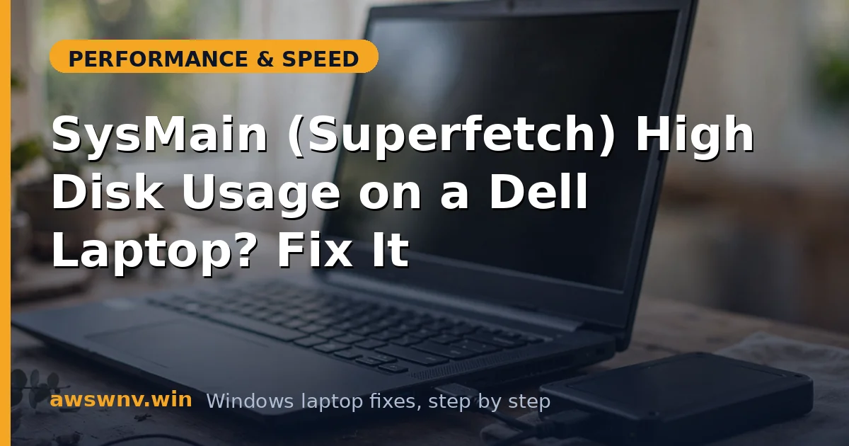 SysMain (Superfetch) High Disk Usage on a Dell Laptop? Fix It