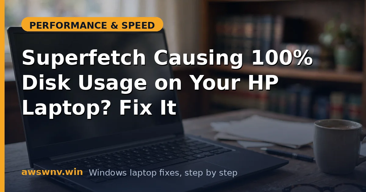 Superfetch Causing 100% Disk Usage on Your HP Laptop? Fix It