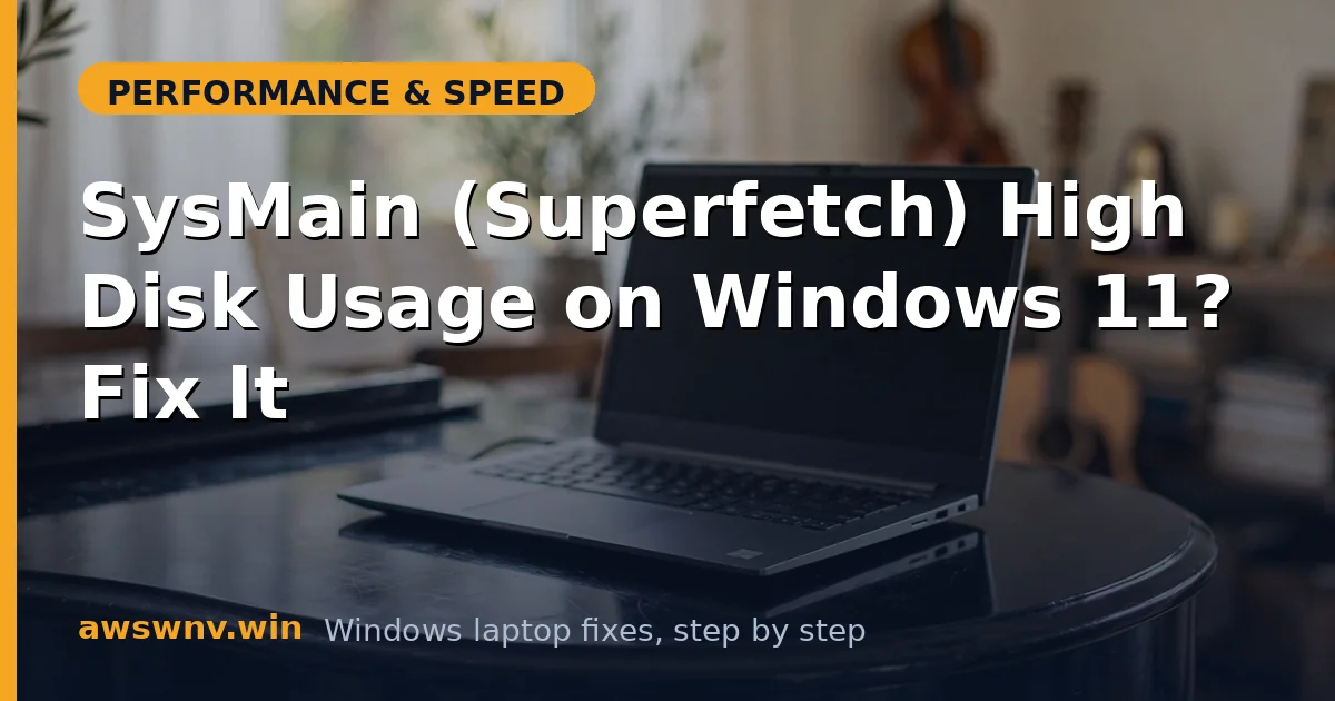 SysMain (Superfetch) High Disk Usage on Windows 11? Fix It