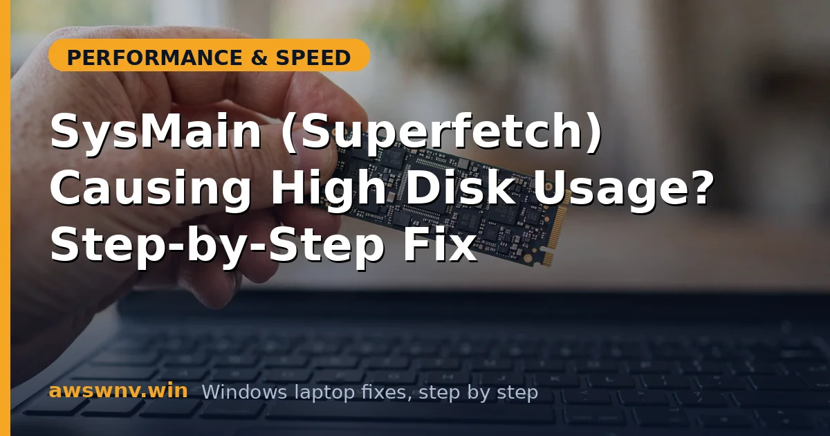 SysMain (Superfetch) Causing High Disk Usage? Step-by-Step Fix