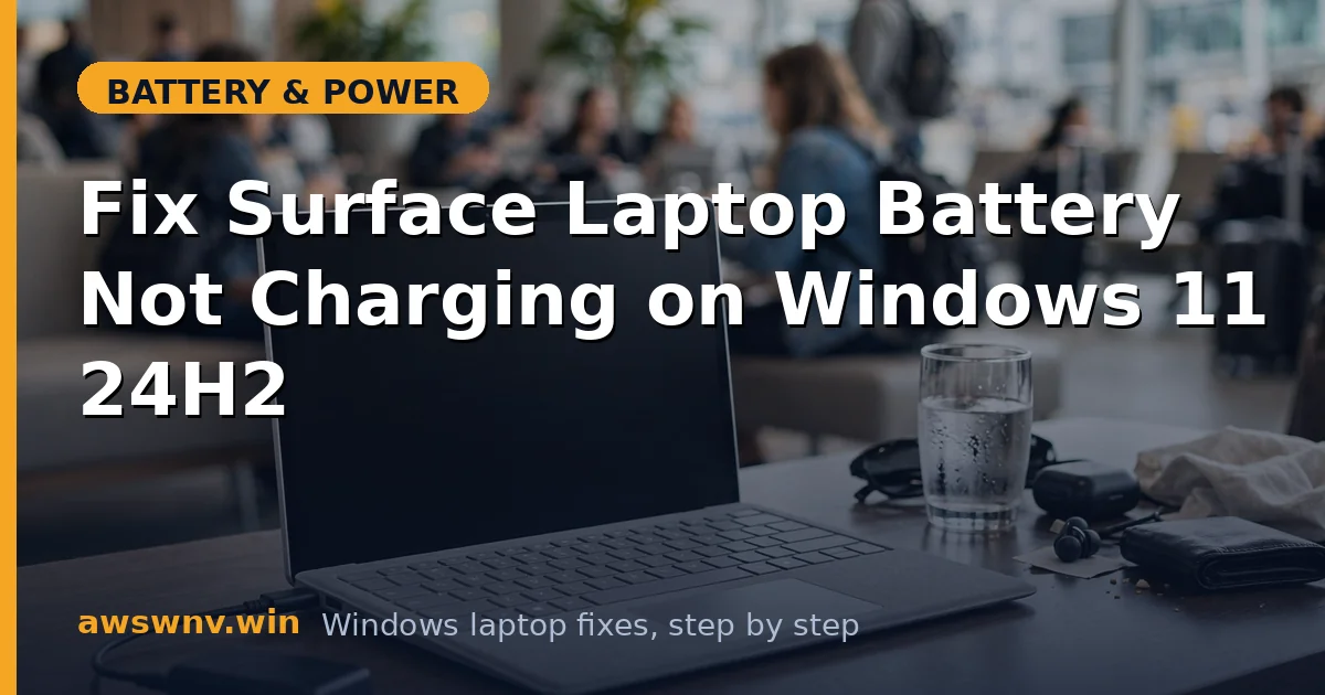 Fix Surface Laptop Battery Not Charging on Windows 11 24H2