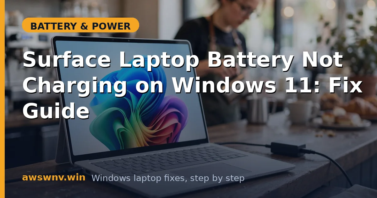 Surface Laptop Battery Not Charging on Windows 11: Fix Guide