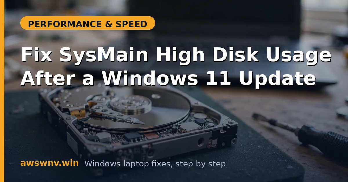 Fix SysMain High Disk Usage After a Windows 11 Update