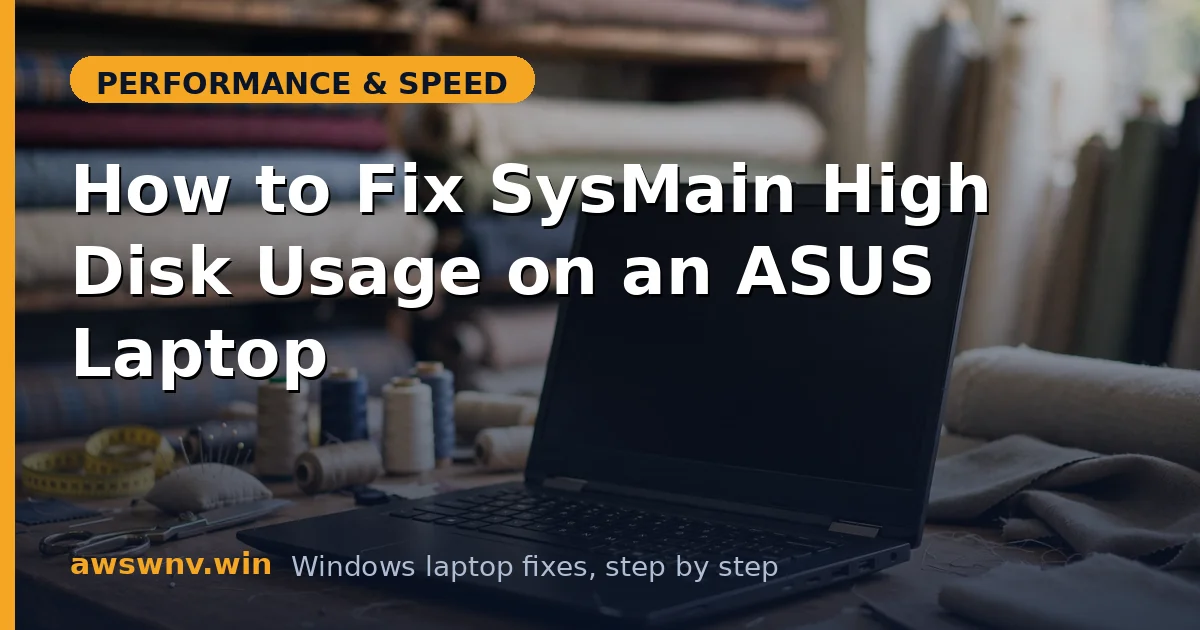 How to Fix SysMain High Disk Usage on an ASUS Laptop