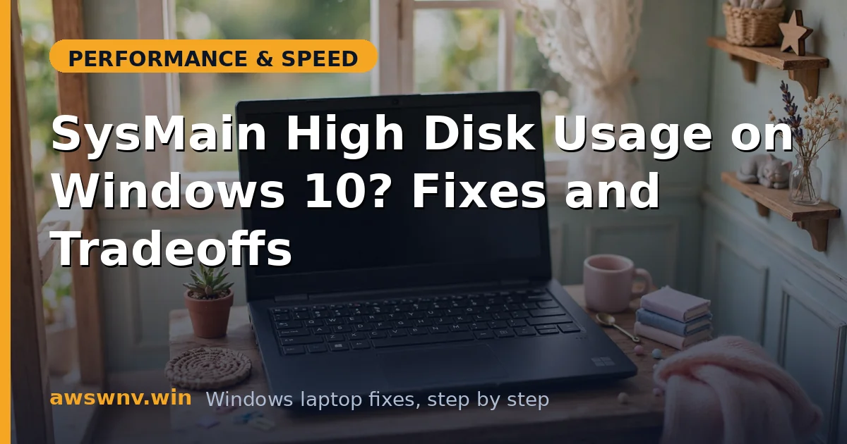 SysMain High Disk Usage on Windows 10? Fixes and Tradeoffs