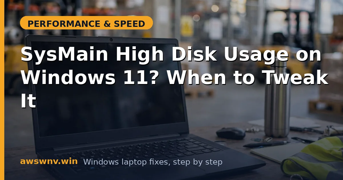SysMain High Disk Usage on Windows 11? When to Tweak It
