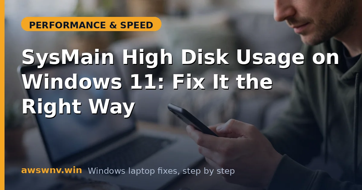 SysMain High Disk Usage on Windows 11: Fix It the Right Way