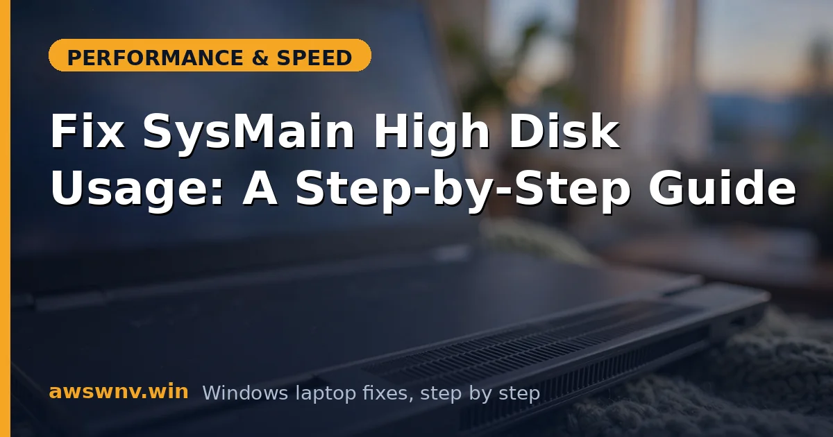 Fix SysMain High Disk Usage: A Step-by-Step Guide