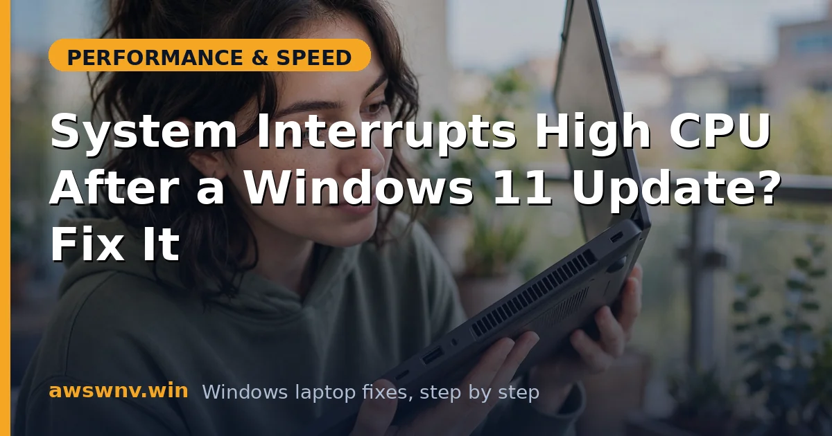System Interrupts High CPU After a Windows 11 Update? Fix It