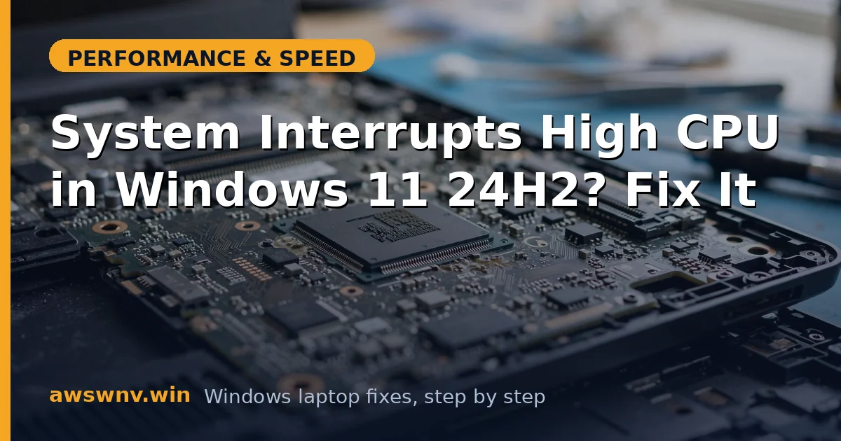 System Interrupts High CPU in Windows 11 24H2? Fix It