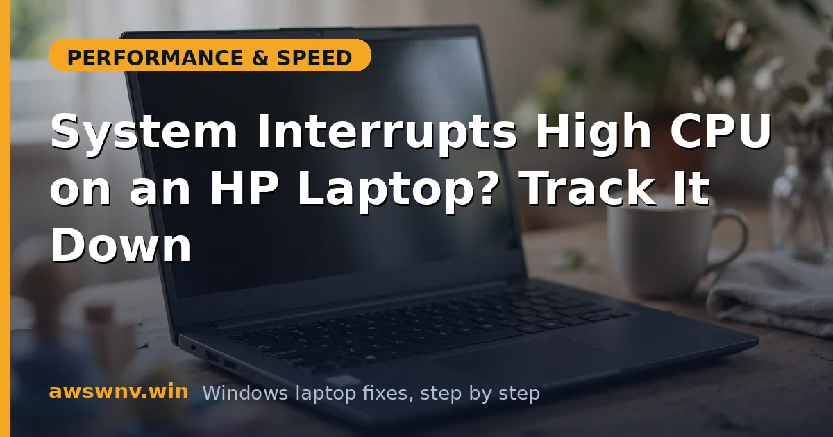 System Interrupts High CPU on an HP Laptop? Track It Down