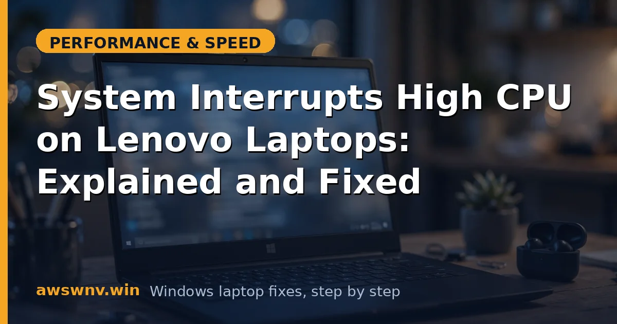 System Interrupts High CPU on Lenovo Laptops: Explained and Fixed