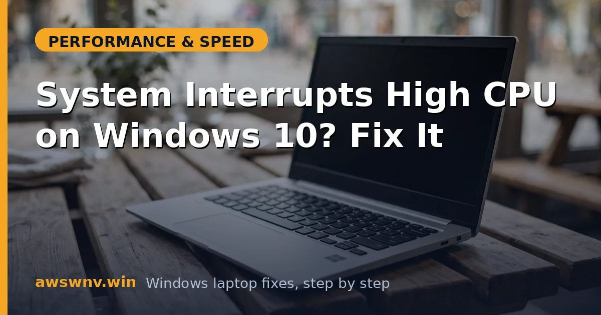 System Interrupts High CPU on Windows 10? Fix It