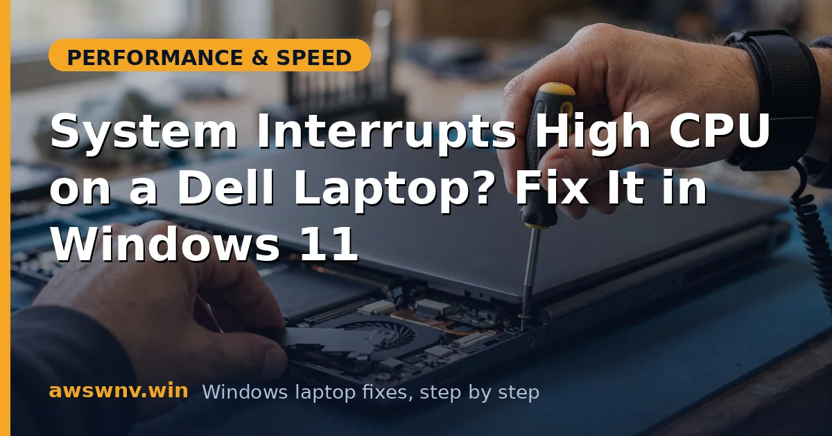 System Interrupts High CPU on a Dell Laptop? Fix It in Windows 11