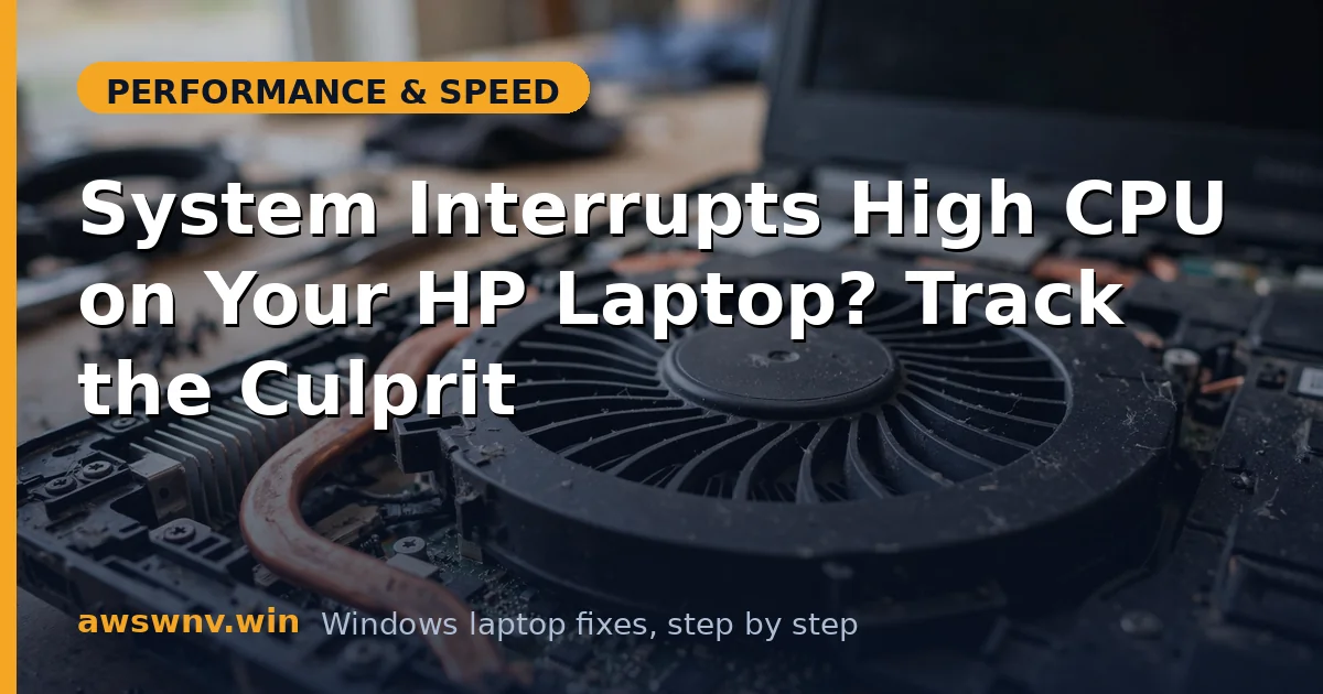 System Interrupts High CPU on Your HP Laptop? Track the Culprit