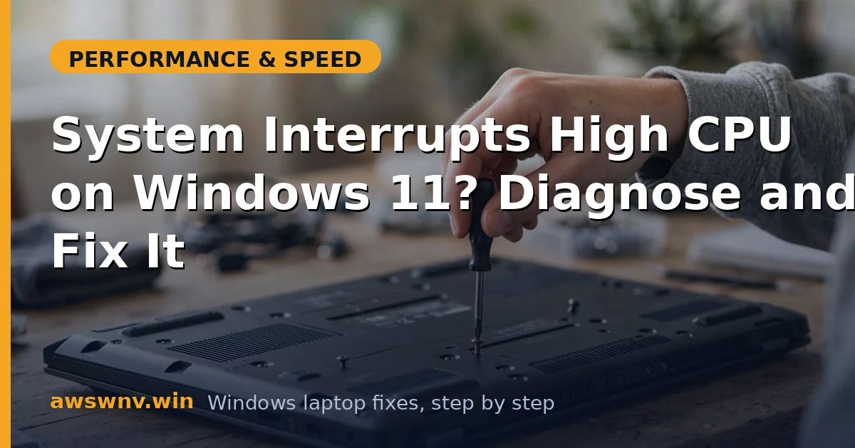 System Interrupts High CPU on Windows 11? Diagnose and Fix It
