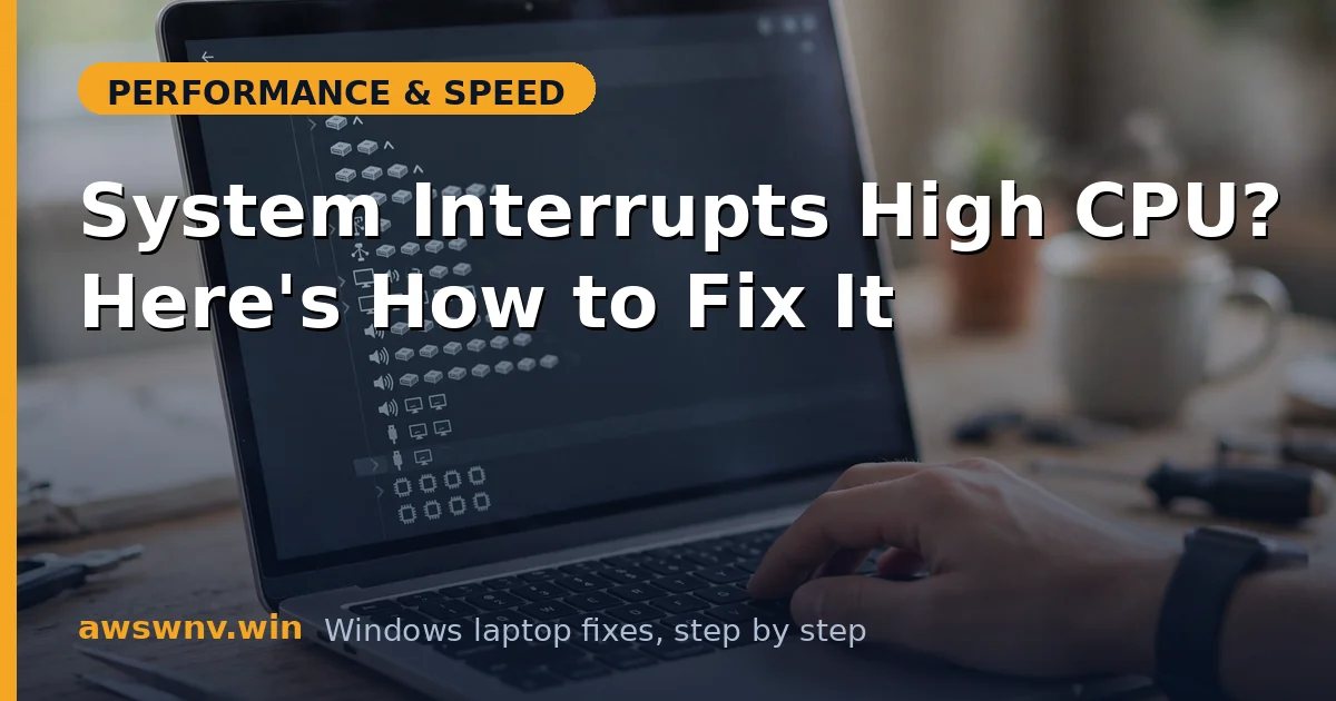 System Interrupts High CPU? Here's How to Fix It