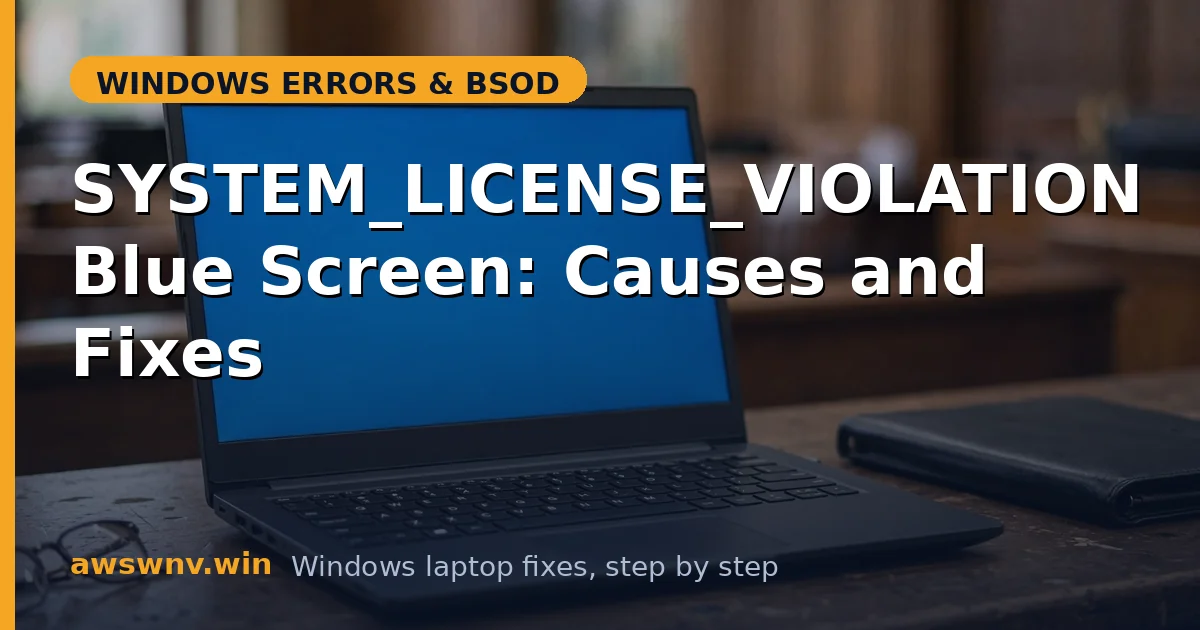 SYSTEM_LICENSE_VIOLATION Blue Screen: Causes and Fixes