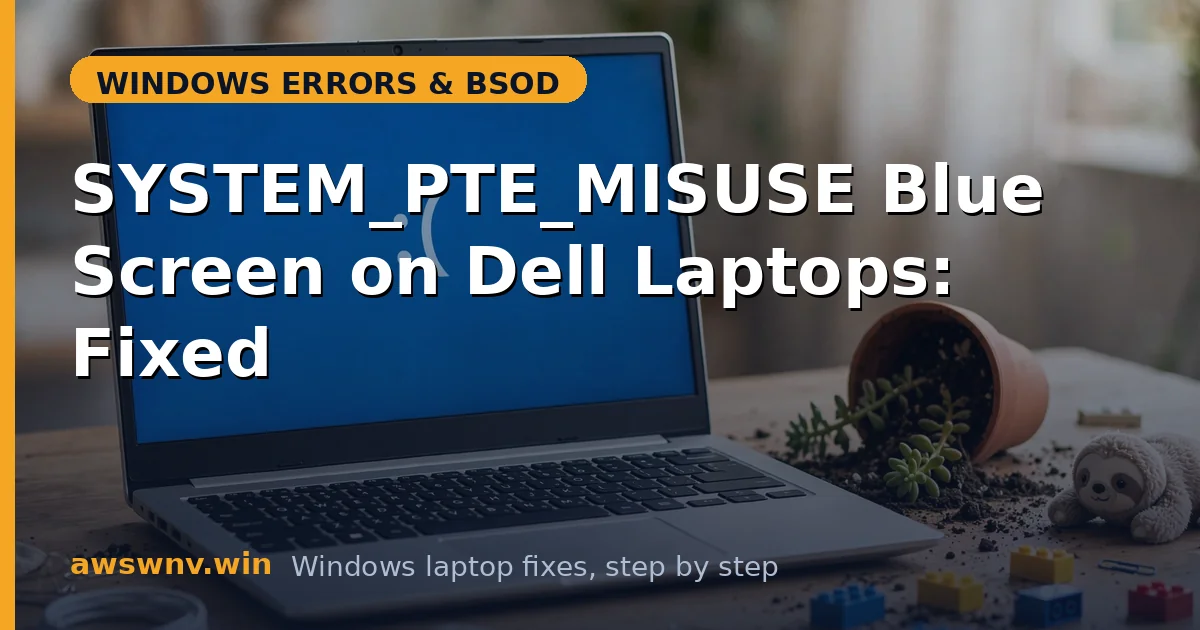 SYSTEM_PTE_MISUSE Blue Screen on Dell Laptops: Fixed