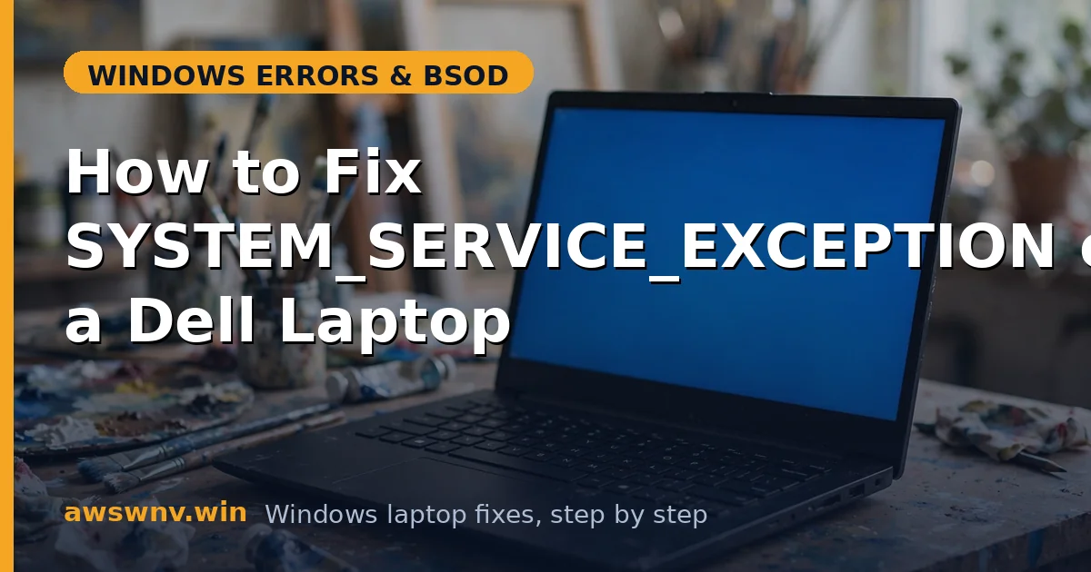 How to Fix SYSTEM_SERVICE_EXCEPTION on a Dell Laptop