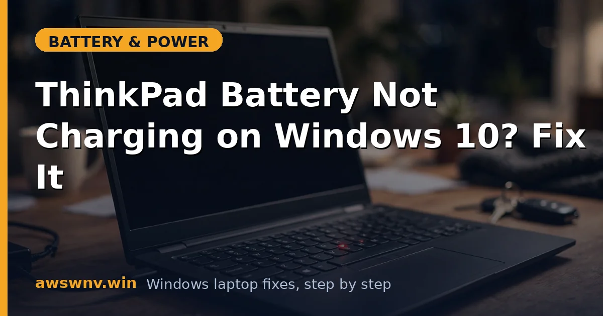 ThinkPad Battery Not Charging on Windows 10? Fix It