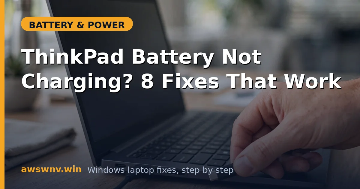 ThinkPad Battery Not Charging? 8 Fixes That Work
