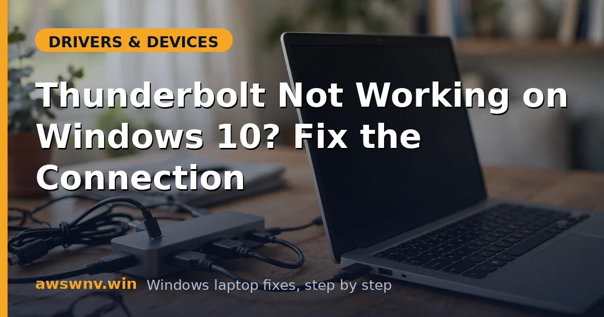 Thunderbolt Not Working on Windows 10? Fix the Connection