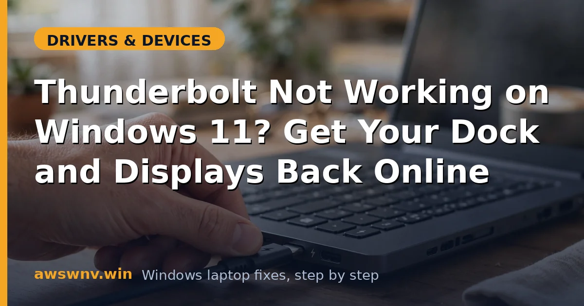 Thunderbolt Not Working on Windows 11? Get Your Dock and Displays Back Online
