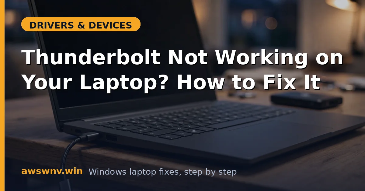 Thunderbolt Not Working on Your Laptop? How to Fix It