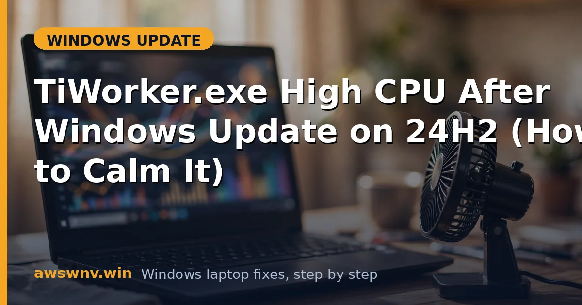 TiWorker.exe High CPU After Windows Update on 24H2 (How to Calm It)