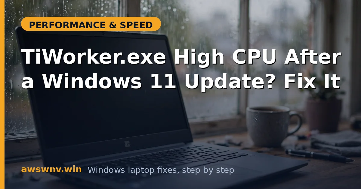 TiWorker.exe High CPU After a Windows 11 Update? Fix It