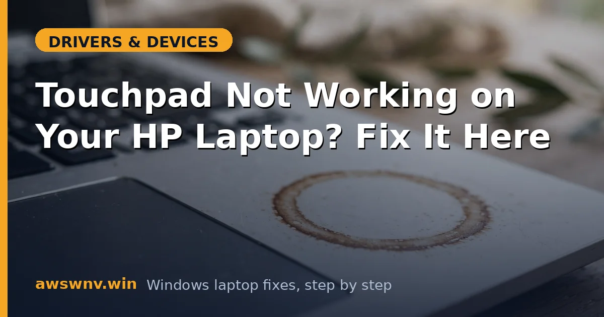 Touchpad Not Working on Your HP Laptop? Fix It Here