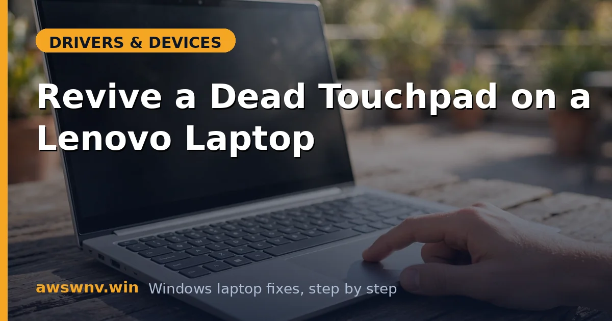 Revive a Dead Touchpad on a Lenovo Laptop