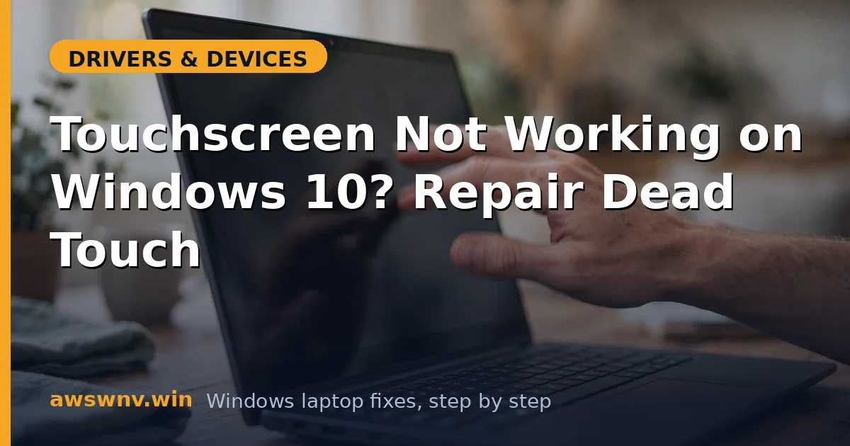 Touchscreen Not Working on Windows 10? Repair Dead Touch