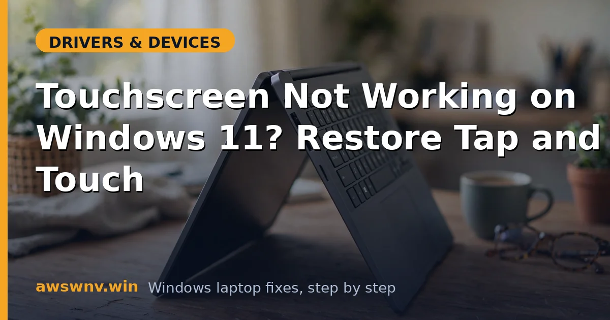 Touchscreen Not Working on Windows 11? Restore Tap and Touch